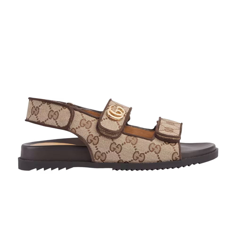 Gucci Women's Double G Sandal Beige Ebony