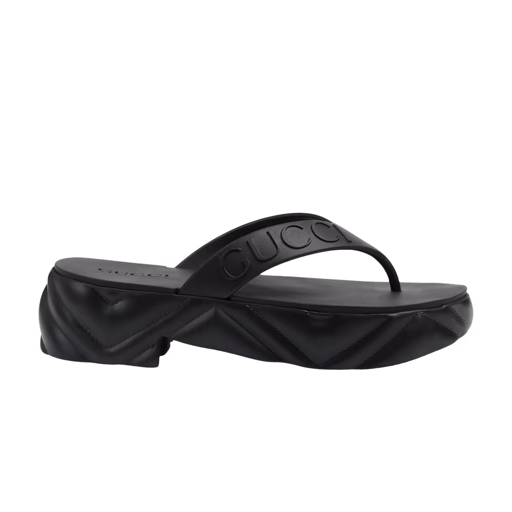 Gucci Women's Thong Platform Sandal Black