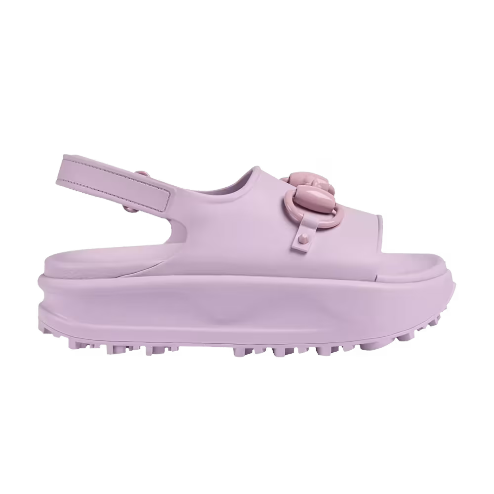 Gucci Women's Horsebit Flatform Sandal Light Pink