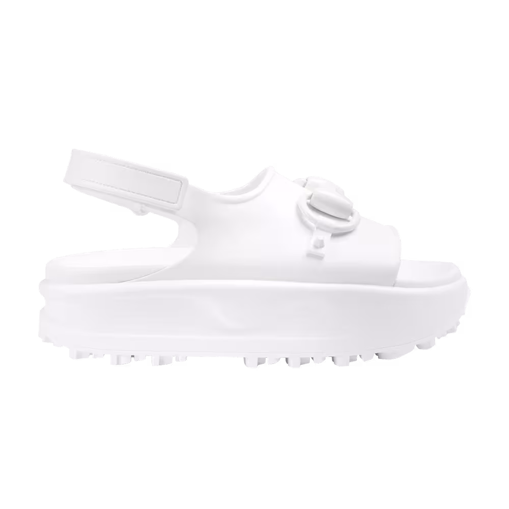 Gucci Women's Horsebit Flatform Sandal White
