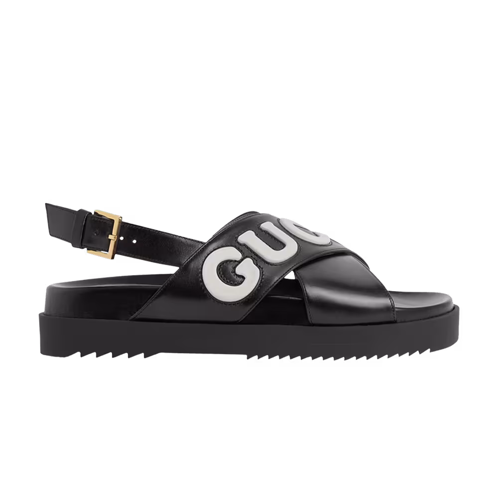 Gucci Women's Crossover Sandal Black White
