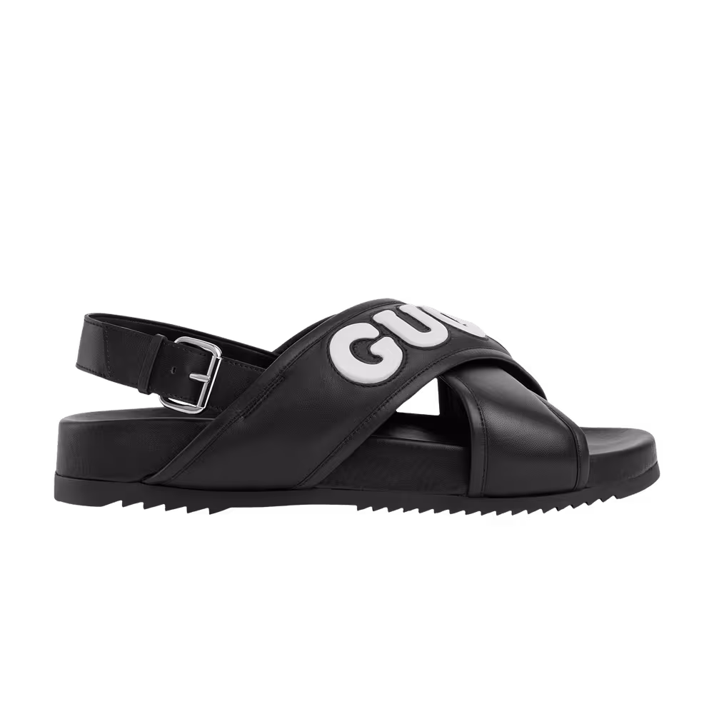 Gucci Crossover Sandal Black White