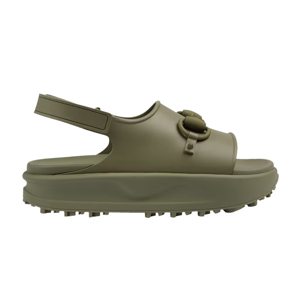 Gucci Horsebit Flatform Sandal Green