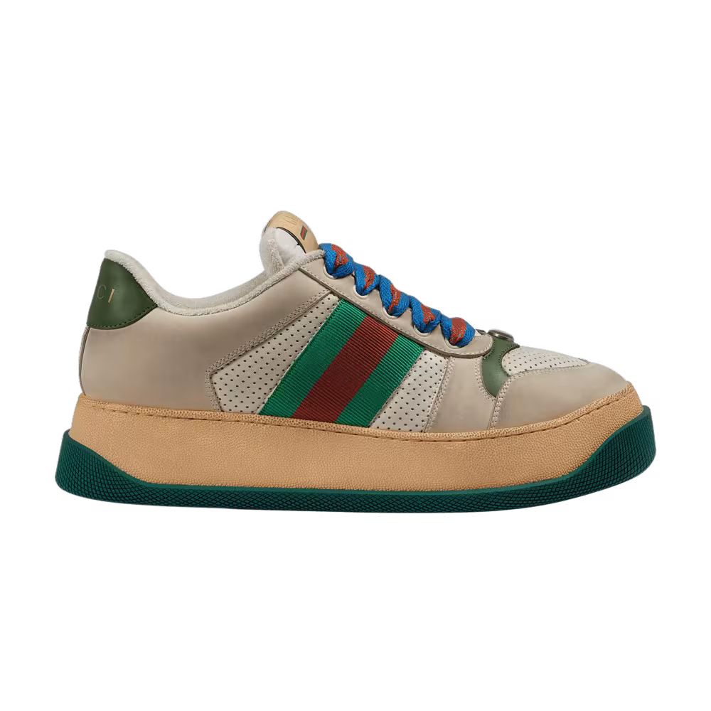 Gucci Screener Sneaker Off White Green Red