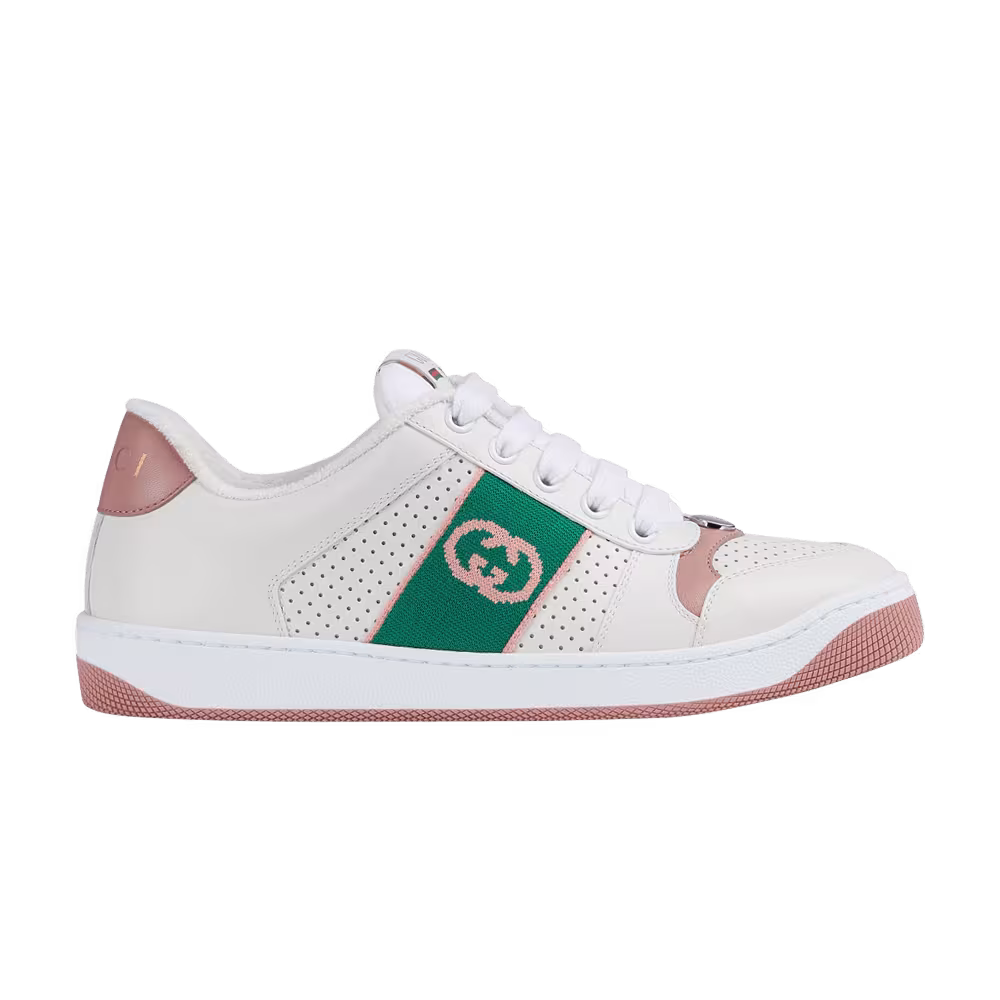 Gucci Women's Screener White Light Pink Green