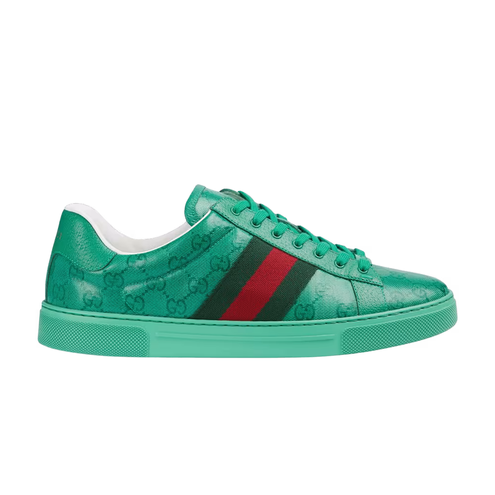 Gucci Ace GG Crystal Canvas - Green