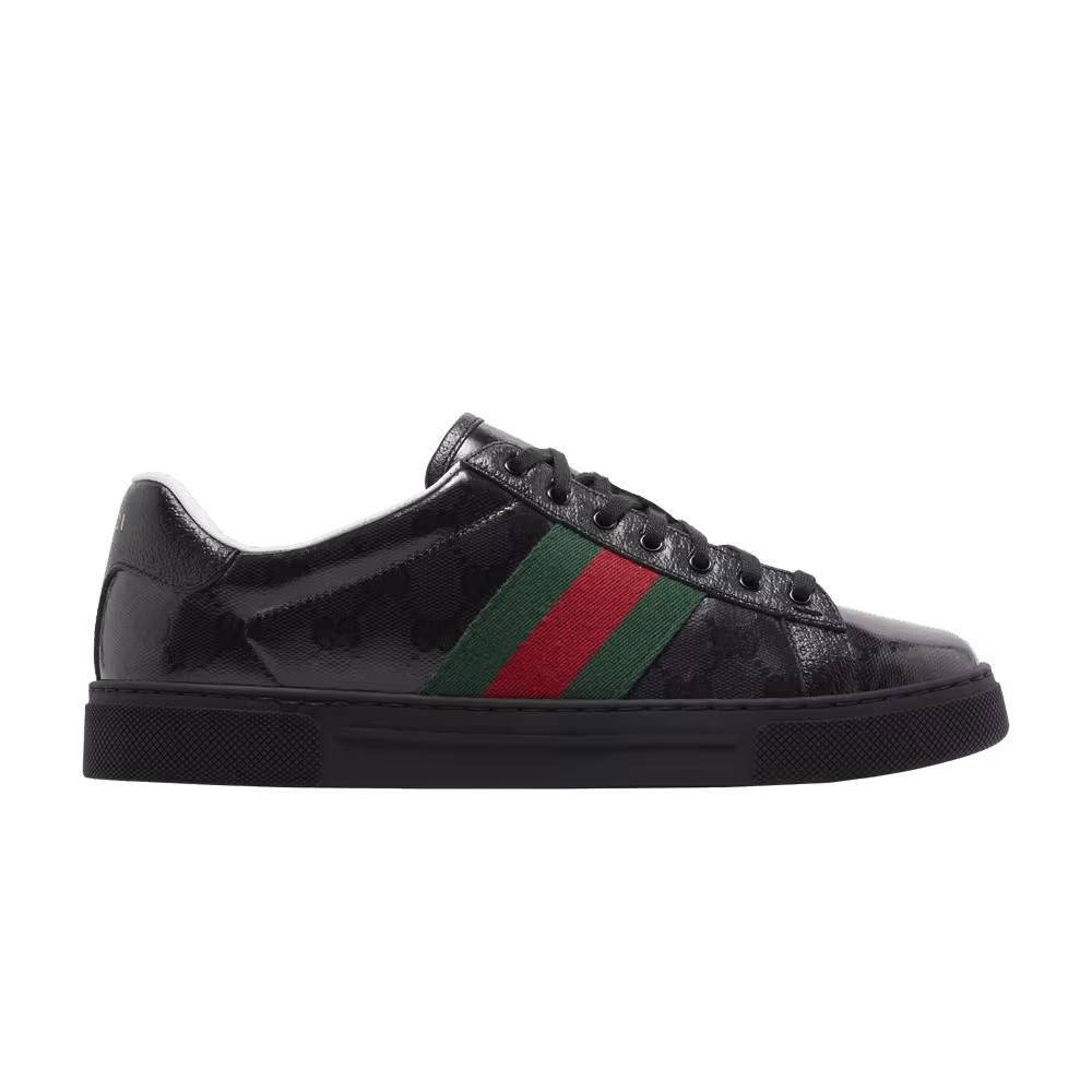 Gucci Ace GG Crystal Canvas - Black