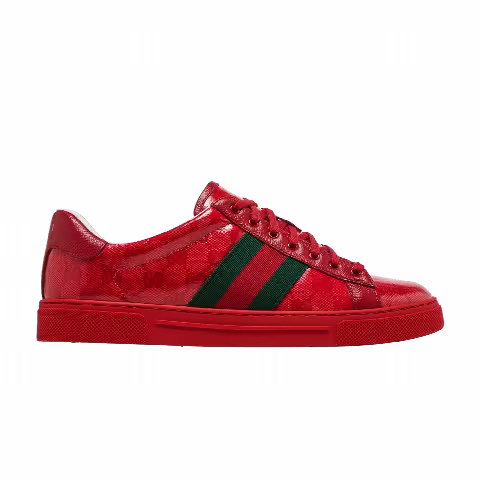 Gucci Ace 'GG Crystal Canvas - Red'