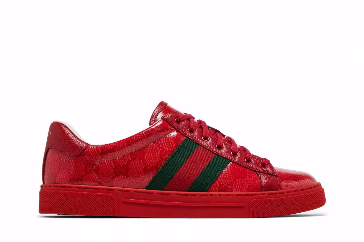 Gucci Ace GG Crystal Canvas - Red, view 2
