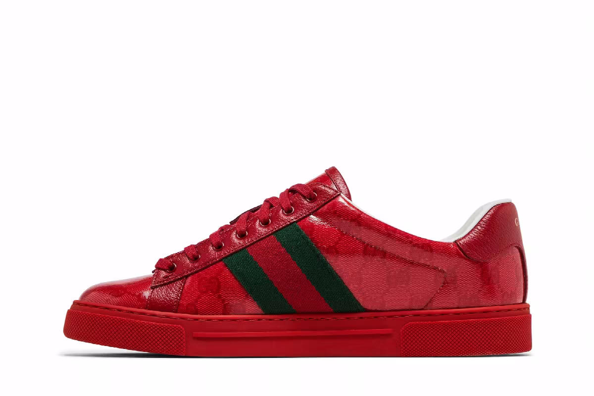 Gucci Ace GG Crystal Canvas - Red, view 4