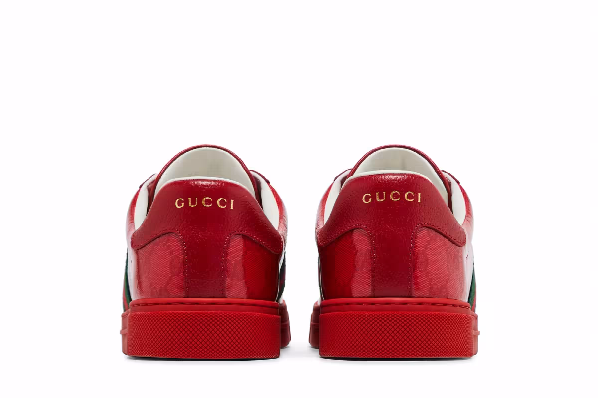 Gucci Ace GG Crystal Canvas - Red, view 7
