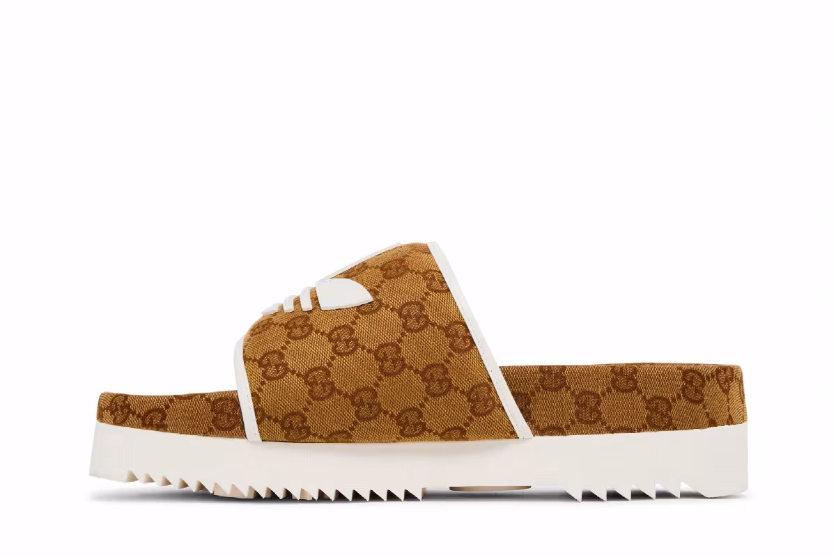 Adidas x Gucci Slide Sandal Mesa GG Monogram, view 4