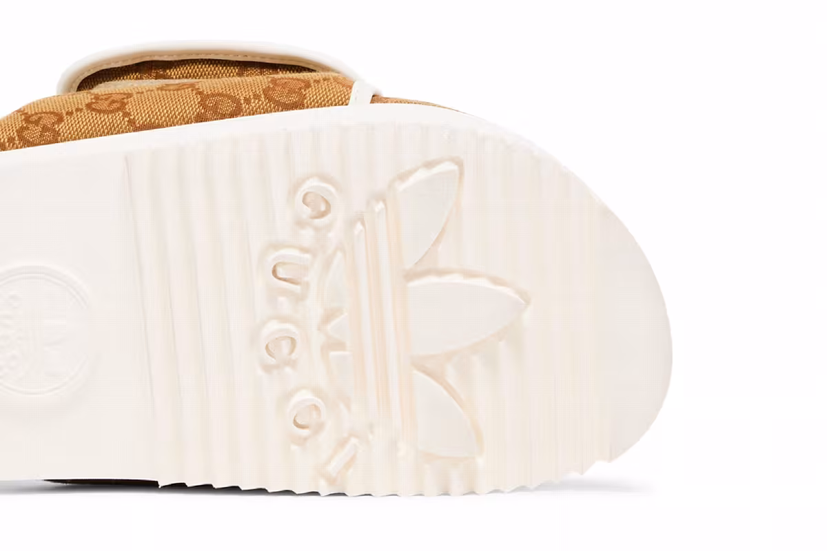 Adidas x Gucci Slide Sandal Mesa GG Monogram, view 6