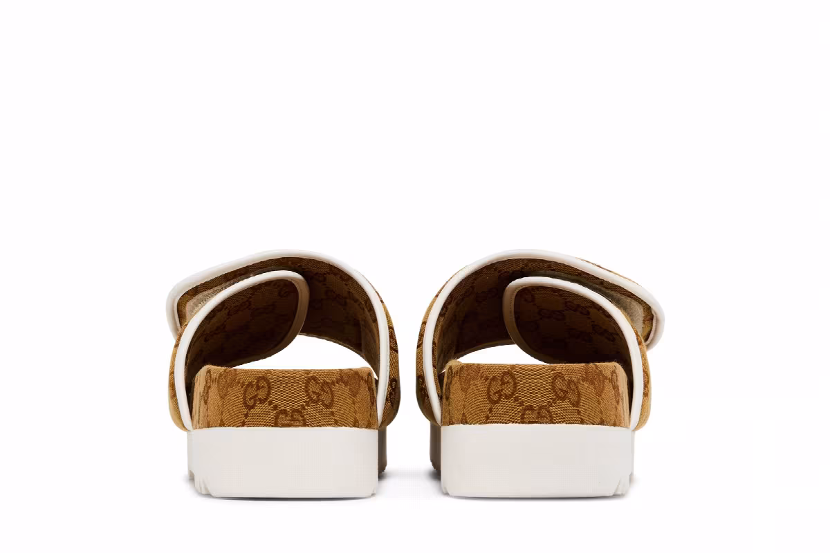 Adidas x Gucci Slide Sandal Mesa GG Monogram, view 7
