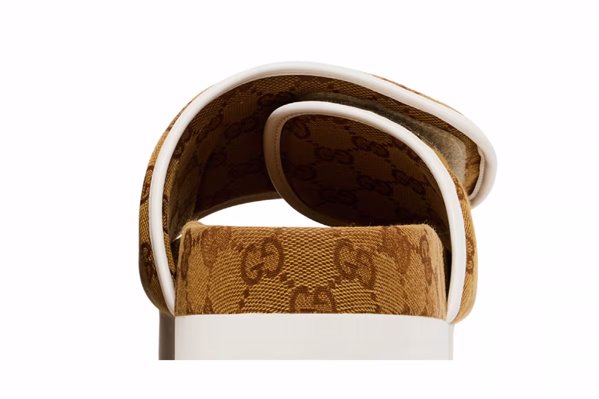 Adidas x Gucci Slide Sandal Mesa GG Monogram, view 8