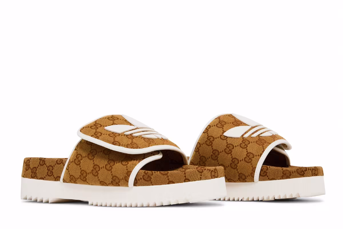 Adidas x Gucci Slide Sandal Mesa GG Monogram, view 9