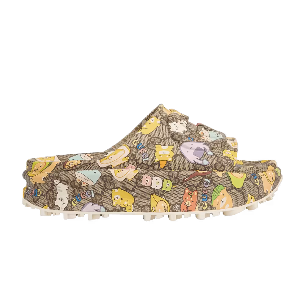 Pikarar x Gucci Women's Slide Sandal GG Animal Print