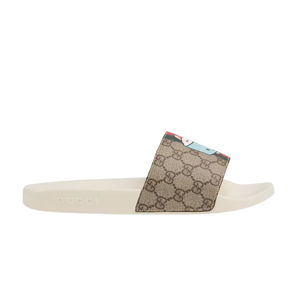 Gucci Animal Web Slides Beige