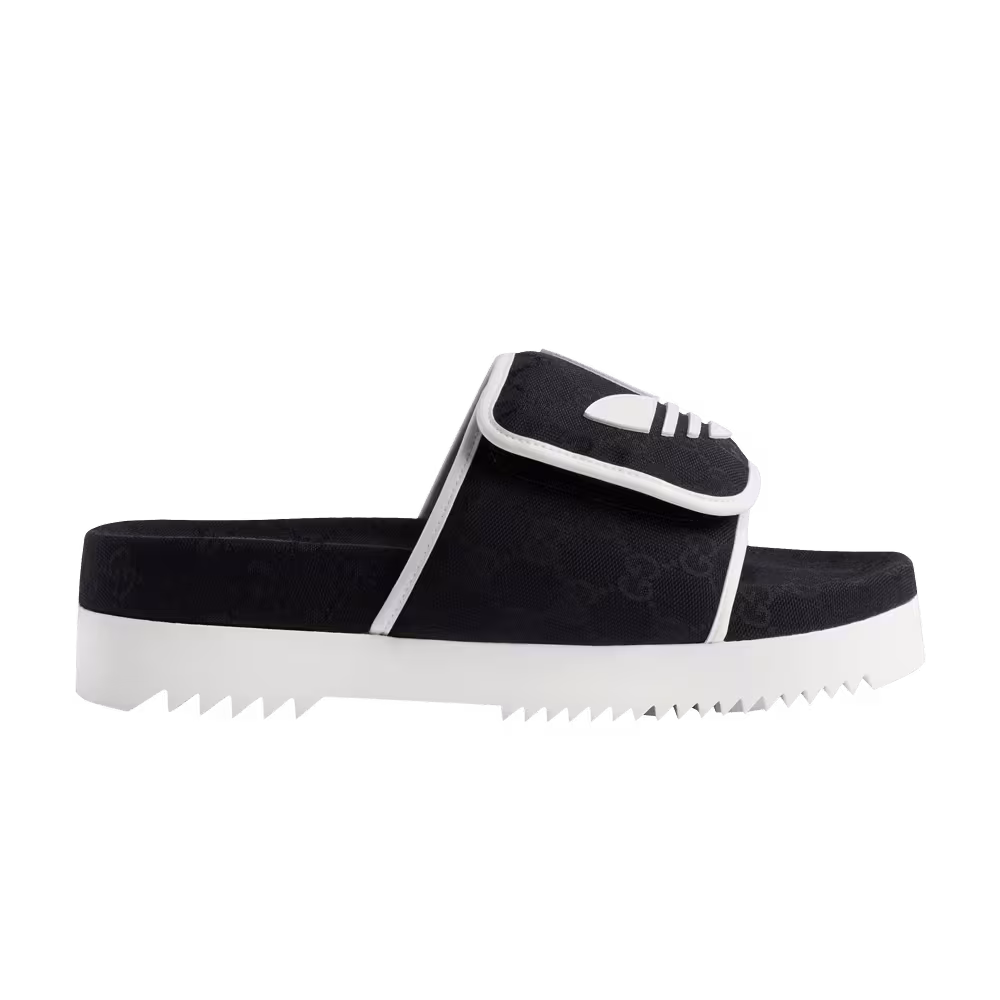 Adidas x Gucci Slide Sandal Black GG Monogram