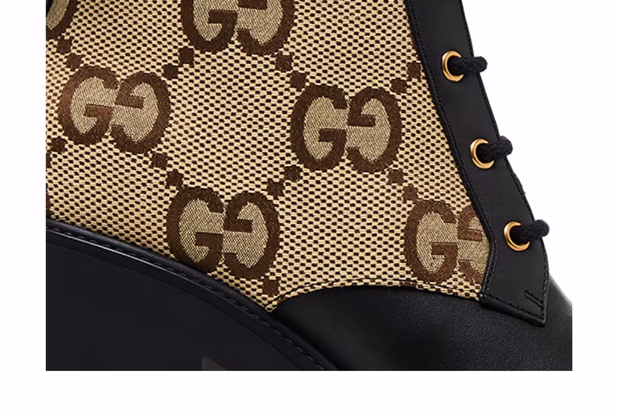 Gucci Women's Double G Ankle Boot Camel Ebony, view 3