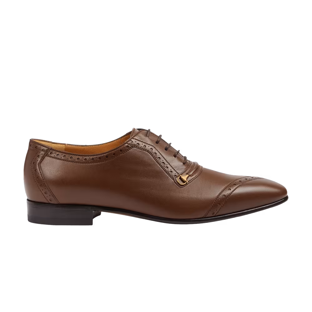 Gucci Brogue Lace Up Shoe Brown