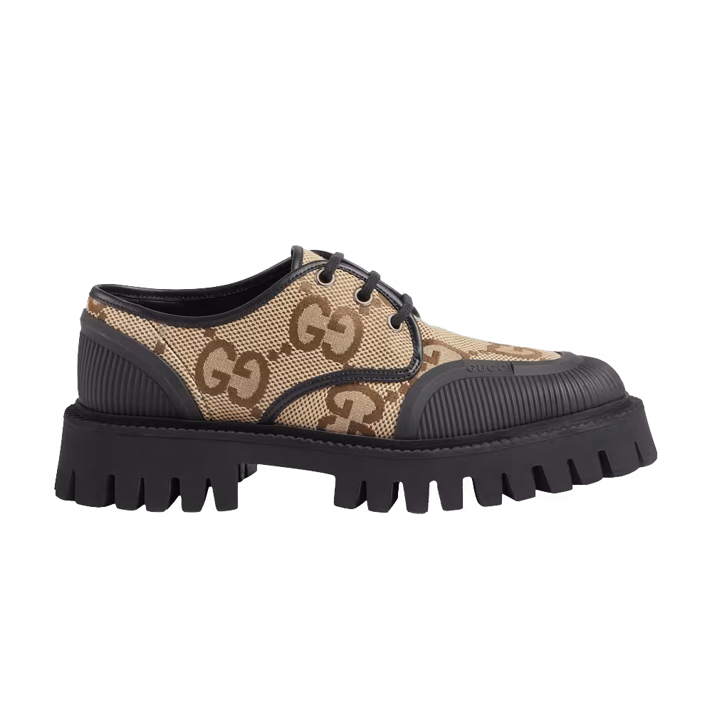 Gucci Women's Maxi GG Lace-Up Beige Black