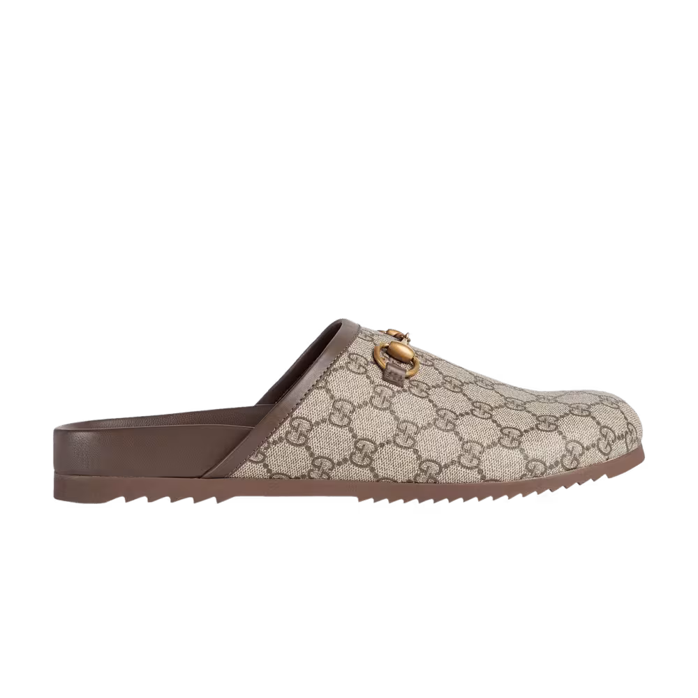 Gucci GG Horsebit Slipper Beige
