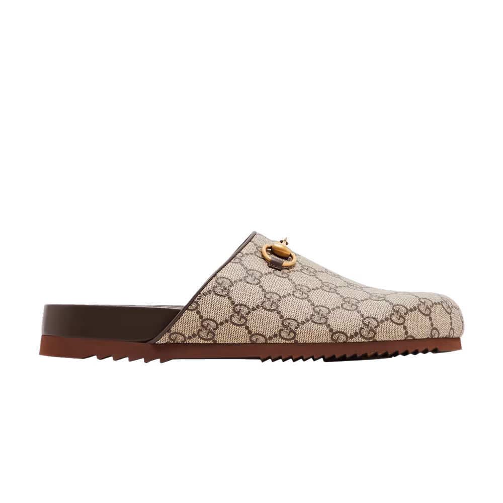 Gucci Women's Horsebit Slipper GG Supreme - Beige