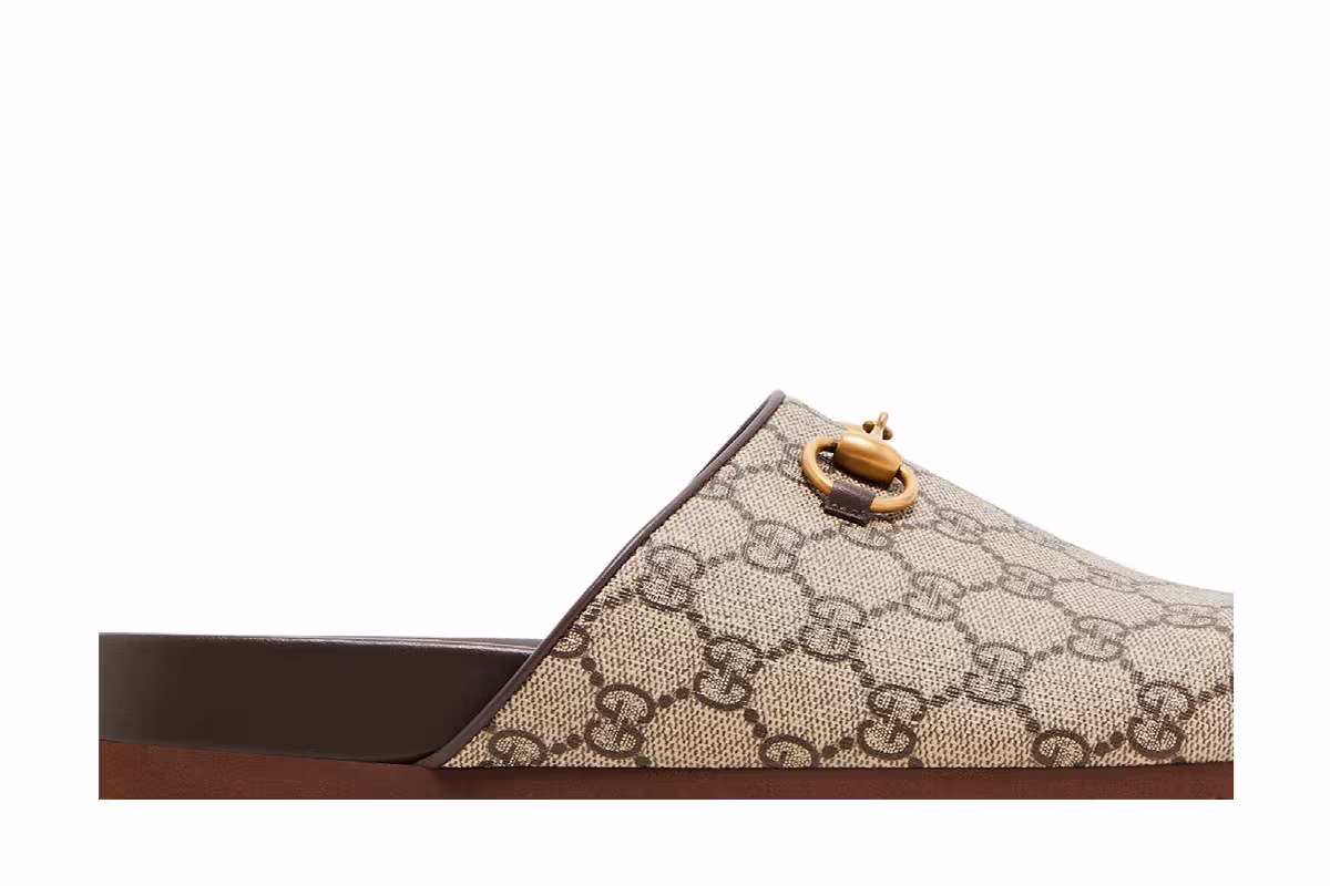 Gucci Women's Horsebit Slipper GG Supreme - Beige, view 3