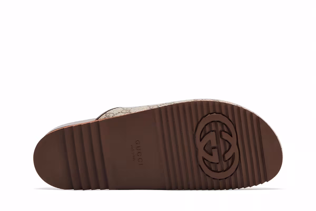 Gucci Women's Horsebit Slipper GG Supreme - Beige, view 5