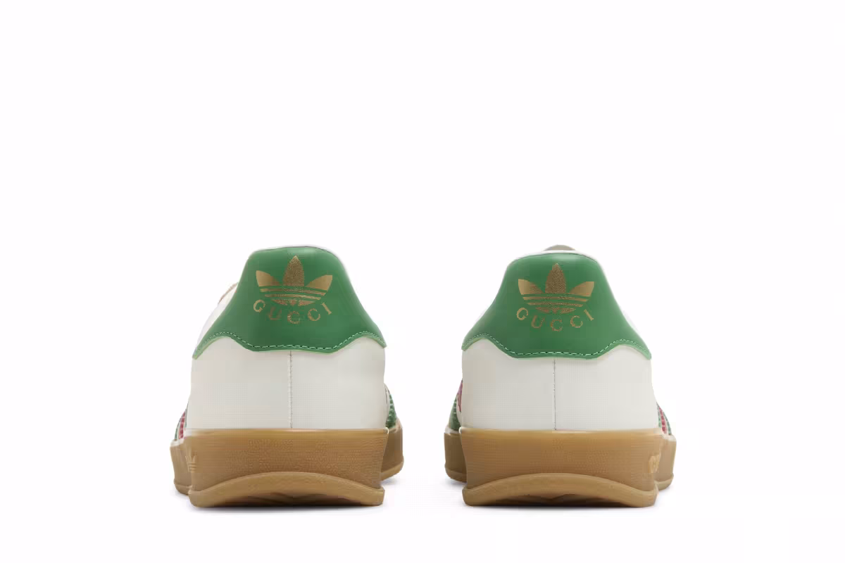 Adidas x Gucci Gazelle White Green Red, view 7