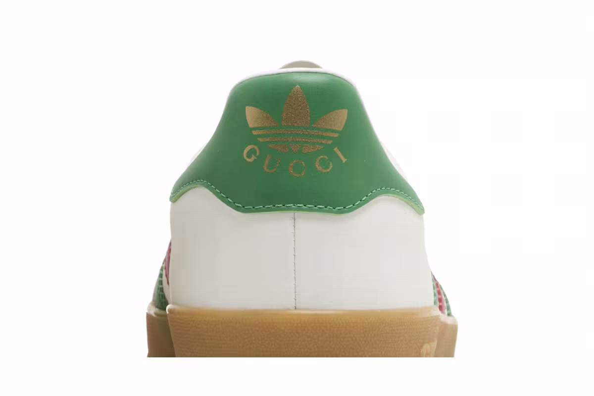 Adidas x Gucci Gazelle White Green Red, view 8