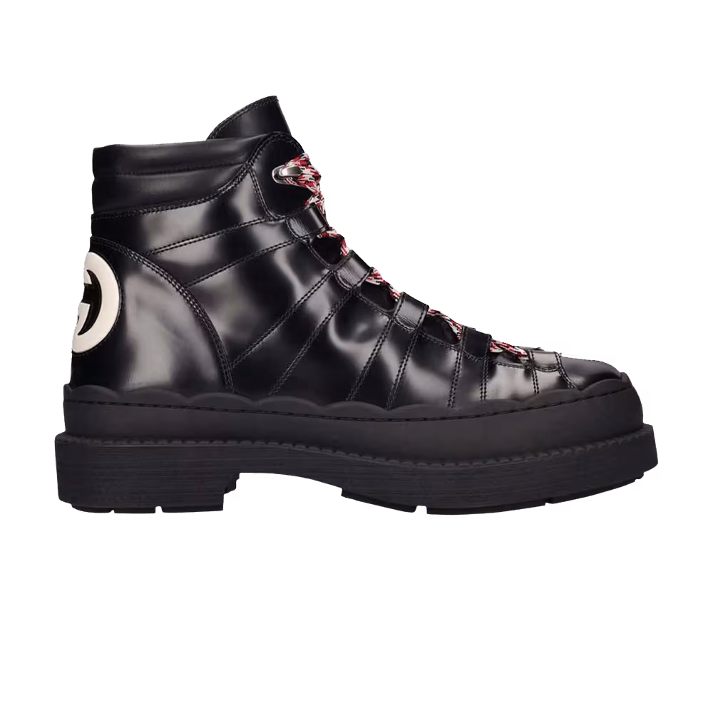 Gucci Ghibli Leather Trekking Boot Black