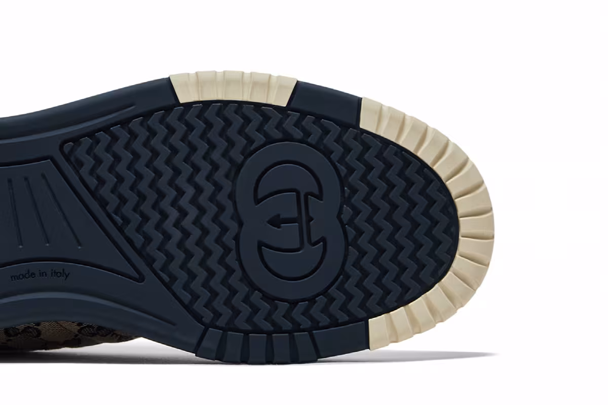 Gucci Re-Web Sneaker GG Canvas - Beige Ivory Blue, view 6