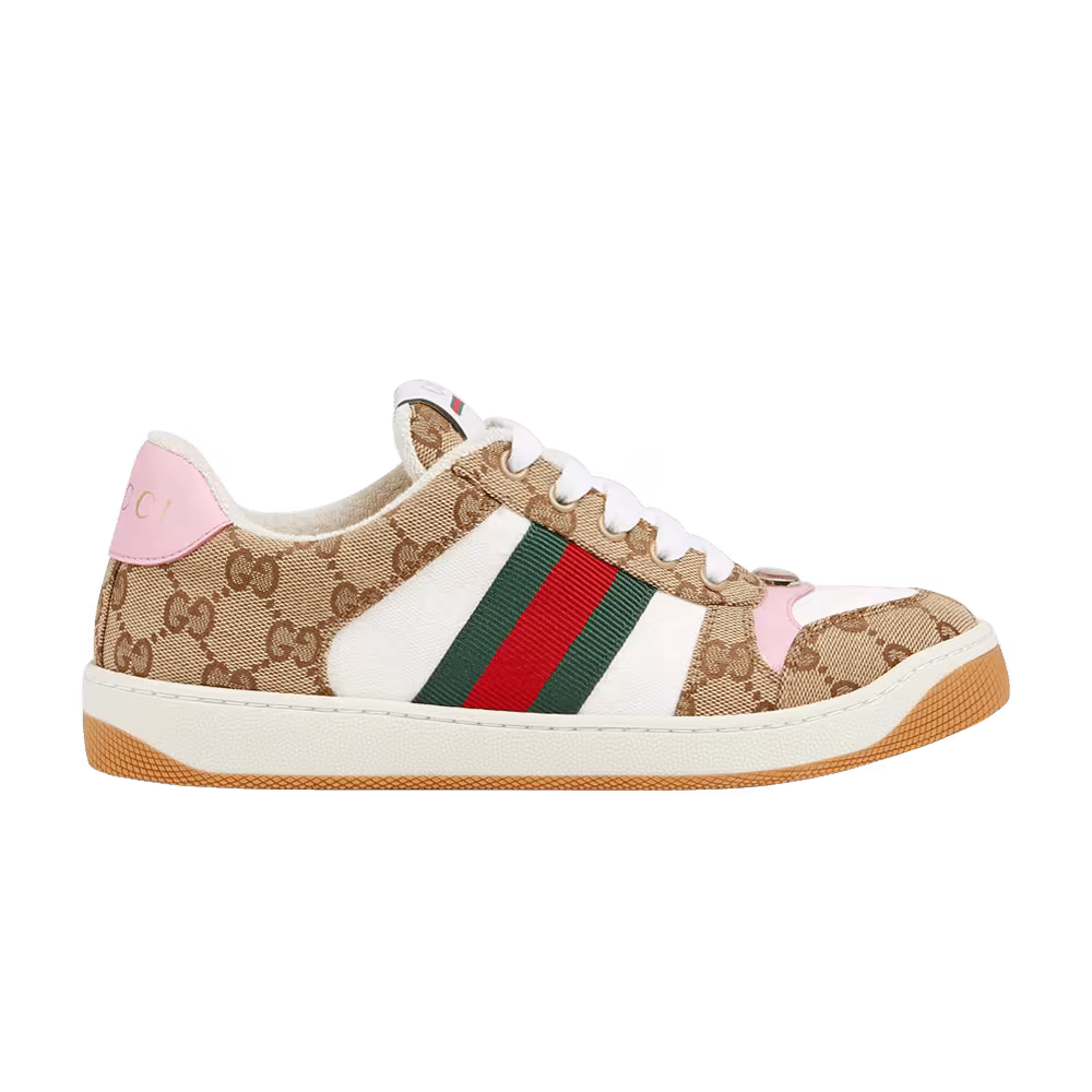 Gucci Women's Screener Sneaker Beige Pink