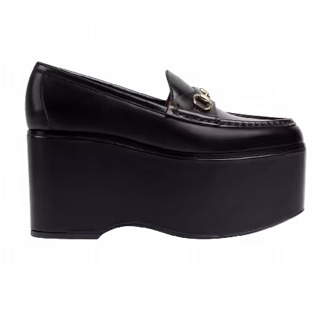 Gucci Wmns Horsebit Platform Loafer 'Black'