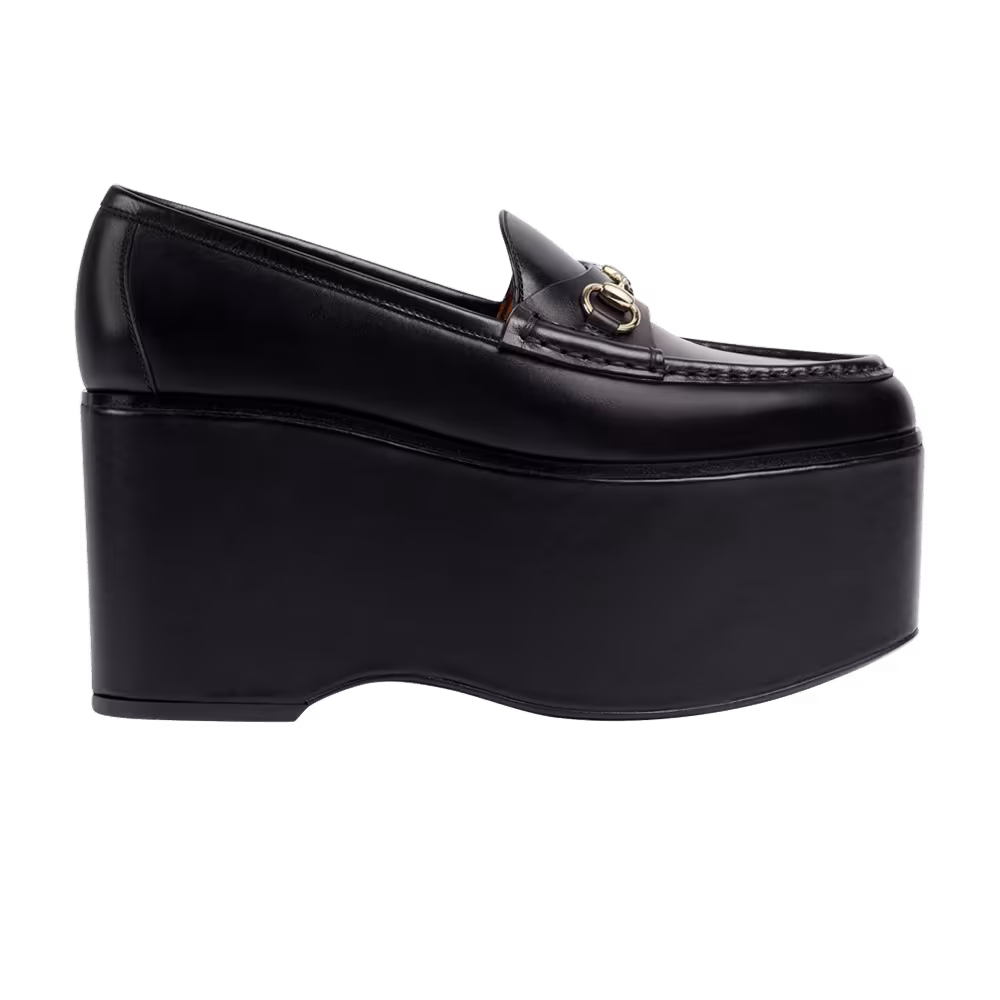 Gucci Women's Horsebit Platform Loafer Black