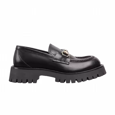 Gucci Wmns Lug Sole Horsebit Loafer 'Black'