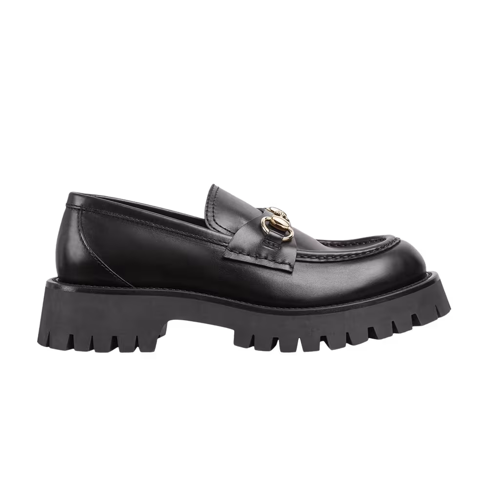 Gucci Women's Lug Sole Horsebit Loafer Black
