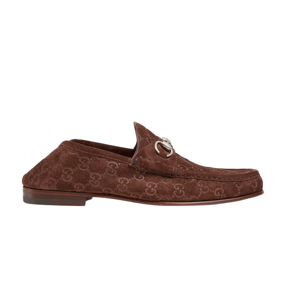 Gucci Horsebit 1953 Loafer GG Suede - Dark Brown