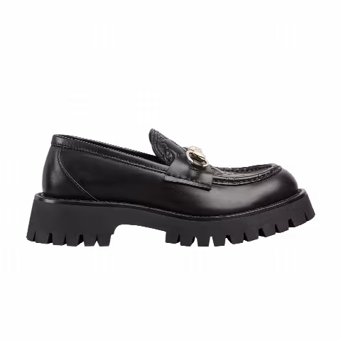 Gucci Wmns Horsebit Lug Sole Loafer 'Black'