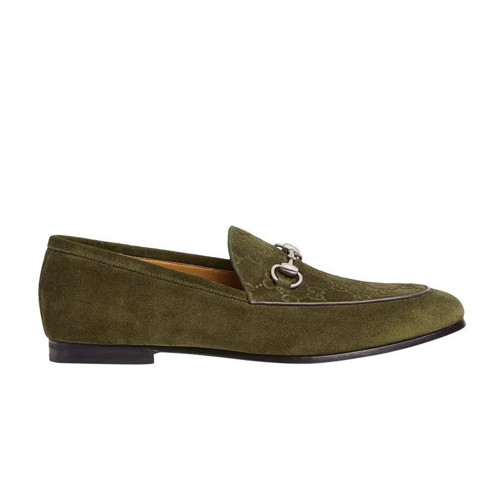 Gucci Horsebit Loafer Dark Green Suede