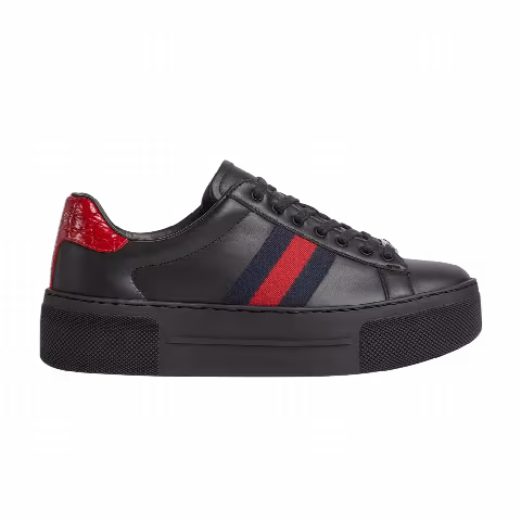 Gucci Wmns Ace Platform 'Black Blue Red'