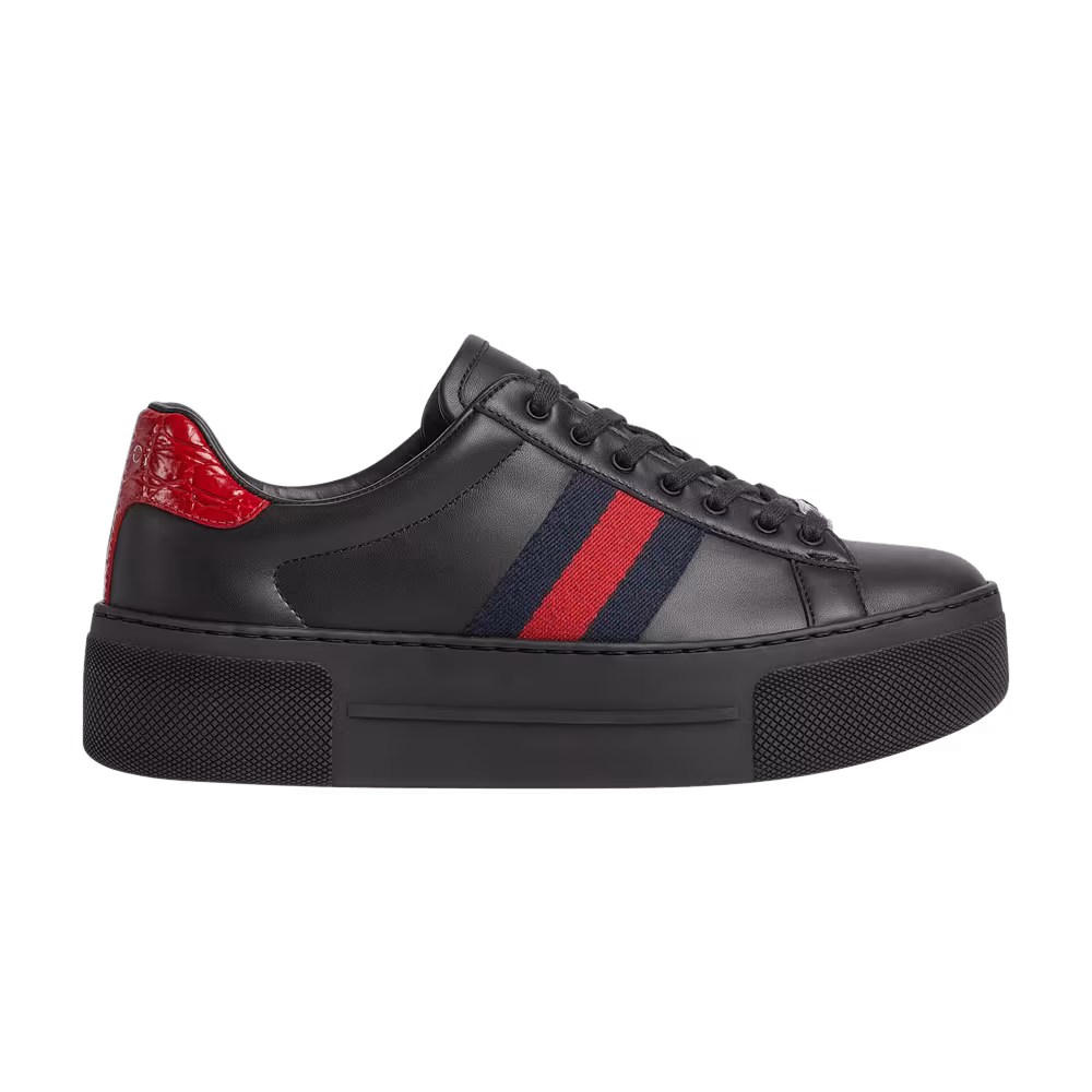 Gucci Women's Ace Platform Black Blue Red