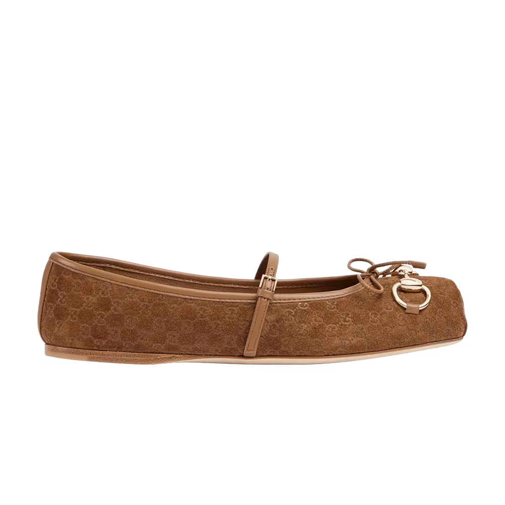 Gucci Women's Horsebit Ballet Flat Brown