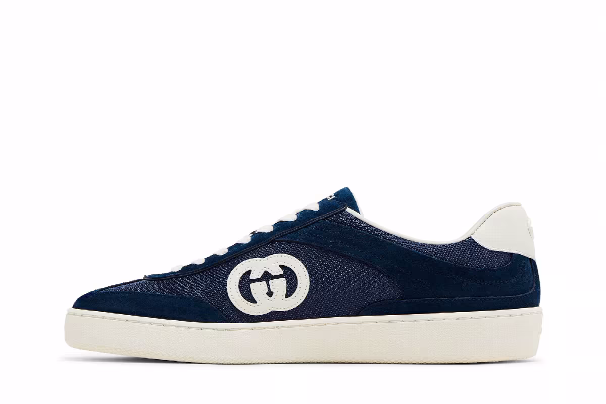 Gucci G74 Interlocking G - Blue Suede, view 4