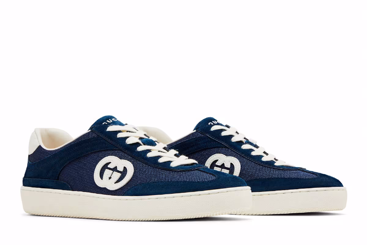 Gucci G74 Interlocking G - Blue Suede, view 9