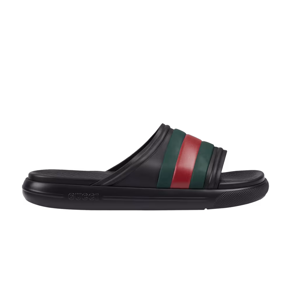 Gucci Web Slide Sandal Black Green Red