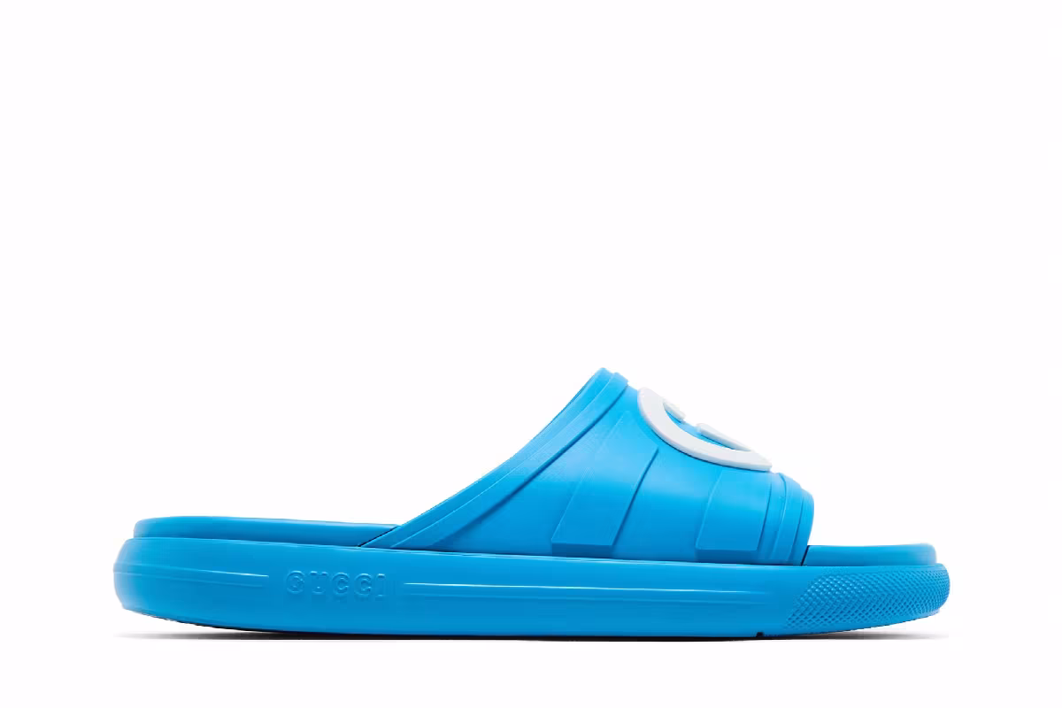 Gucci Slide Interlocking G - Super Blue, view 2
