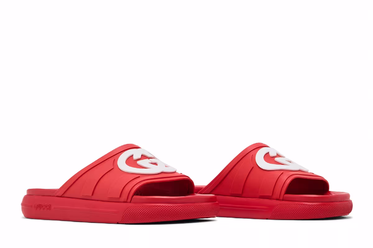 Gucci Slide Interlocking G - Maple Red, view 9